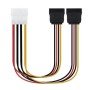 Nanocable 10.19.0101-OEM/ Molex Macho - 2x SATA Fêmea/ Cabo Duplicador de Potência de 20cm