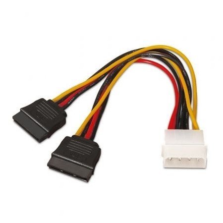 Aisens A131-0161/ Molex 4 PIN Macho - 2x SATA Fêmea/ Cabo Duplicador de Energia de 20cm