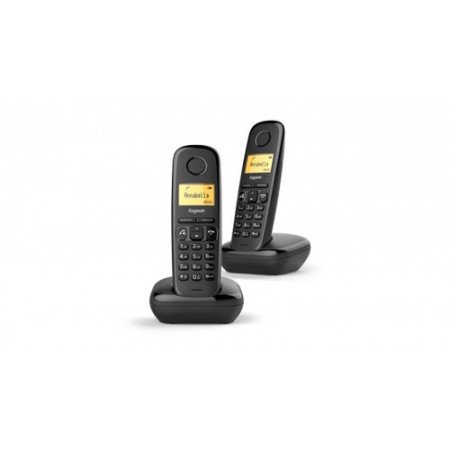 Telefone Gigaset A270 Duo DECT identificador de chamadas preto