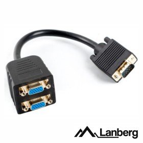Adaptador Profissional Vga M/F/F Dourado Lanberg