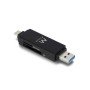 Leitor de cartões Ewent EW1075 USB 3.2 Gen 1 (3.1 Gen 1) Tipo A/Tipo C Preto