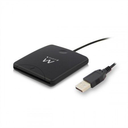 Leitor de cartão inteligente EW1052 USB 2.0 preto
