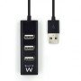 Hub de interface Ewent EW1123 480 Mbit/s Preto