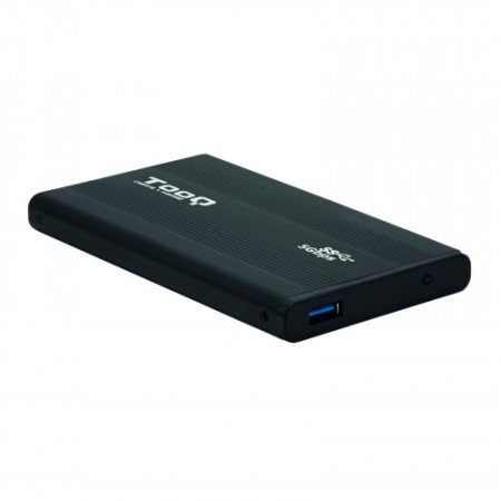 Caixa de disco rígido externo TooQ TQE-2524B Caixa de disco rígido de 2,5" preta