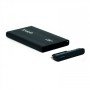 Caixa de disco rígido externo TooQ TQE-2524B Caixa de disco rígido de 2,5" preta