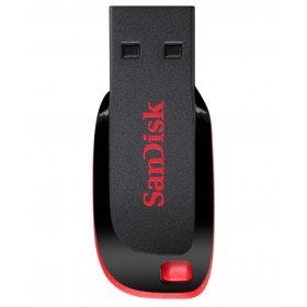 Unidade flash USB Sandisk Cruzer Blade 128 GB USB tipo A 2.0 preto, vermelho