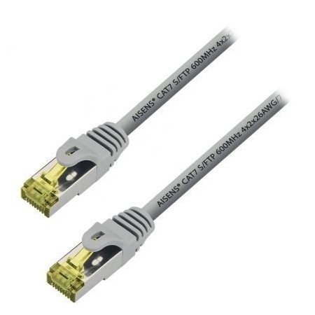 Cabo de Rede RJ45 S/FTP Aisens A146-0333 Cat.7/ 50cm/ Cinza