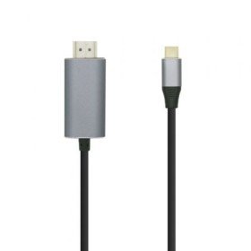Cabo HDMI Aisens A109-0393/ USB tipo C macho - HDMI macho/ 1,8 m/ preto