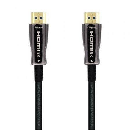 Cabo HDMI 2.1 AOC 8K Aisens A153-0521/ HDMI Macho - HDMI Macho/ 50m/ Preto