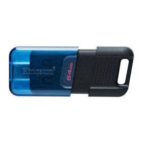 Kingston Technology DataTraveler 80 Unidade flash USB 64 GB USB Type-C 3.2 Gen 1 (3.1 Gen 1) Preto, Azul