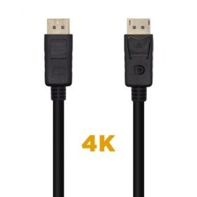 Cabo Displayport 1.2 4K Aisens A124-0455/ Displayport Macho - Displayport Macho/ 1m/ Preto
