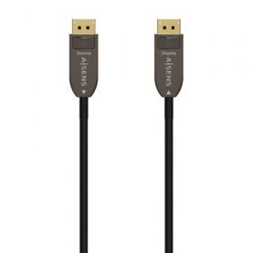 Cabo Displayport 1.4 AOC 8K Aisens A155-0609/ Displayport Macho - Displayport Macho/ 30m/ Preto