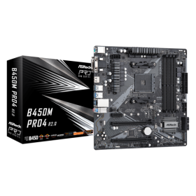 Asrock B450M Pro4 R2.0 AMD B450 Soquete AM4 micro ATX
