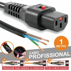 Cabo Alimentação Prof. Iec C13 Fêmea 1M Preto