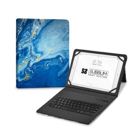 Bolsa para teclado SUBBLIM Keytab Pro BT Trendy Marble Blue