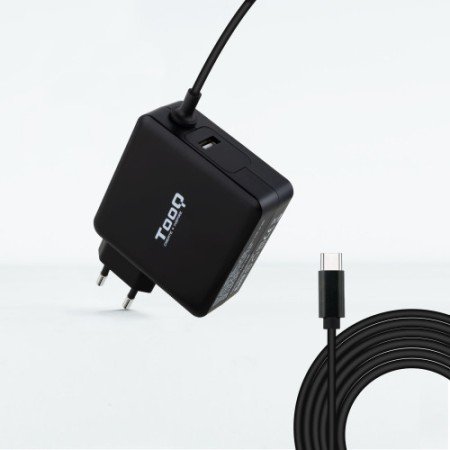 TOOQ CARREGADOR PORTÁTIL USB-C PD3.0 65W, PRETO