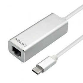 Adaptador USB tipo C - RJ45 Aisens A109-0341/ 1000 Mbps/ USB tipo C macho - RJ45 fêmea
