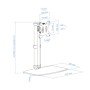 Suporte de monitor TooQ DB1127TN-W 68,6 cm (27") Independente Branco
