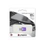 Kingston Technology DataTraveler microDuo 3C Unidade flash USB 64 GB USB tipo A / USB tipo C 3.2 Gen 1 (3.1 Gen 1) Roxo, aço ino