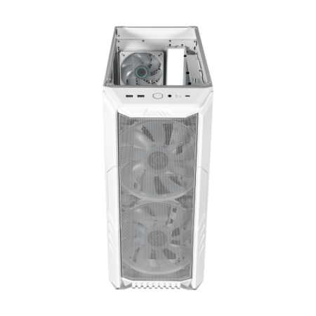 CAIXA DE VIDRO TEMPERADO BRANCO COOLER MASTER HAF500 E-ATX ARGB (H500-WGNN-S00)