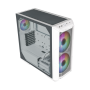 CAIXA DE VIDRO TEMPERADO BRANCO COOLER MASTER HAF500 E-ATX ARGB (H500-WGNN-S00)