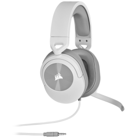 Fone de ouvido Corsair HS55 ESTÉREO com fio portátil para jogos branco