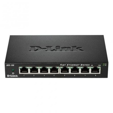 D-Link DES-108 8 portas/ RJ-45 10/100 Switch