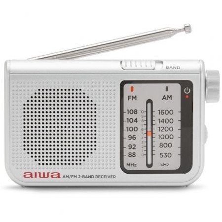 Rádio Portátil Aiwa RS-55SL/ Prata