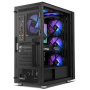 NOX BOX ATX HUMMER HORUS. SEMI-TORRE. ARGB. VIDRO TEMPERADO FRONTAL E LATERAL