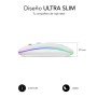 MOUSE ÓPTICO SEM FIO 2.4GY BT RGB LED DUPLO MOUSE PLANO BRANCO