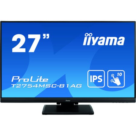 iiyama ProLite T2754MSC-B1AG monitor touchscreen 68,6 cm (27") 1920 x 1080 pixels Multitoque Multiusuário Preto