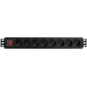 WP WPN-PDU-G01-08 Unidade de distribuição de energia (PDU) 1,5U preto 8 tomadas AC