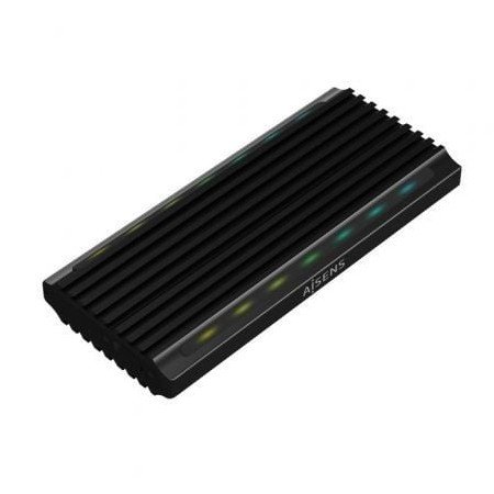 Caixa Externa para M.2 SATA/NVMe SSD Disk Aisens ASM2-RGB012B/ USB 3.2/ Screwless