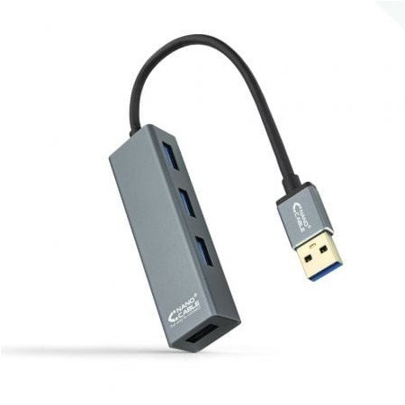 Hub Nanocable USB 3.0 10.16.4402/ 4xUSB/ Cinza