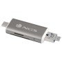 Leitor de cartão externo NGS ALLY READER/ USB 2.0/ USB Type-C / Micro USB