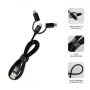 Carregador de carro SUBBLIM 2xUSB Dual Car Charger Alum 2.4A + 3 em 1 cabo preto