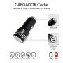 Carregador de carro SUBBLIM 2xUSB Dual Car Charger Alum 2.4A + 3 em 1 cabo preto