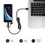 Carregador de carro SUBBLIM 2xUSB Dual Car Charger Alum 2.4A + 3 em 1 cabo preto