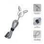 Carregador de carro SUBBLIM 2xUSB Dual Car Charger Alum 2.4A + 3 em 1 cabo prata