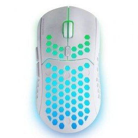 Rato para jogos sem fio Mars Gaming MMW3W/bateria recarregável/até 3200 DPI/branco