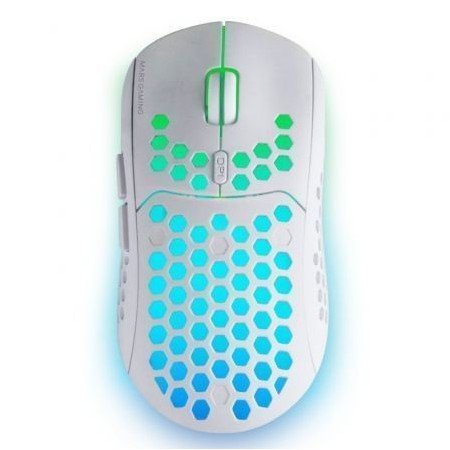 Rato para jogos sem fio Mars Gaming MMW3W/bateria recarregável/até 3200 DPI/branco