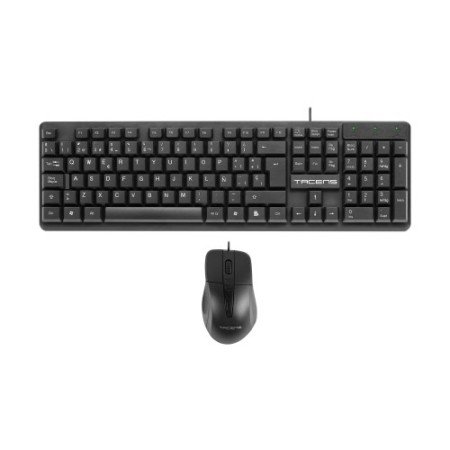ANIMA ACP0 2IN1 COMBO PACK, 1200 DPI HUANO INTERRUPTORES MECÂNICOS MOUSE, TECLADO DE MEMBRANA, DESIGN ECOLÓGICO, USB, LAYOUT EM 