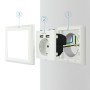 Tomada de parede tipo Schuko Nanocable com 2 tomadas USB Máx. 2.4A, branco