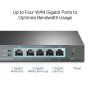 Roteador TP-LINK Gigabit Multi-WAN VPN 10 Gigabit Ethernet, 100 Gigabit Ethernet Preto