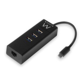 Hub de interface Ewent EW1141 USB 3.2 Gen 1 (3.1 Gen 1) Tipo C 5000 Mbit/s Preto
