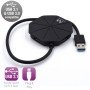 Hub de interface Ewent EW1138 USB 3.2 Gen 1 (3.1 Gen 1) Tipo A 5000 Mbit/s Preto