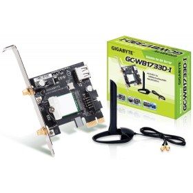 Adaptador Gigabyte GC-WB1733D-I e placa de rede WLAN / Bluetooth 1733 Mbit/s Interno