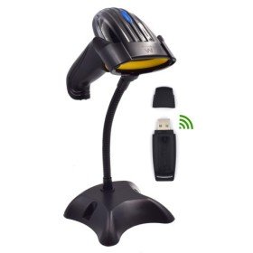 Leitor de código de barras EW3430 portátil 1D LED scanner de código de barras preto