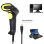 Leitor de código de barras EW3400 portátil 1D laser scanner de código de barras preto