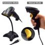 Leitor de código de barras EW3400 portátil 1D laser scanner de código de barras preto